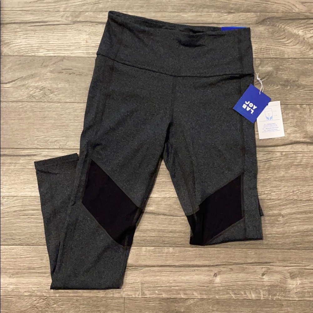 Gray high-rise workout leggings (long)